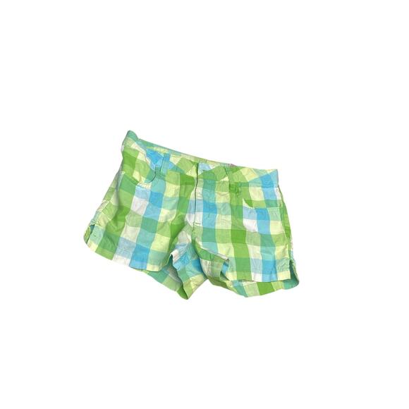 Extremely Me Girls Shorts Kids Faded Glory Plaid Green Size 10/12 - Picture 1 of 4